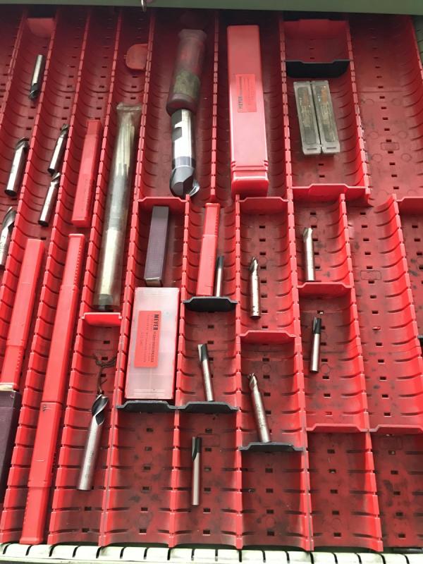 Posten Fräser (23 Stück), Schaftfräser, Schruppfräser, Spiralbohrer, Reibahlen 