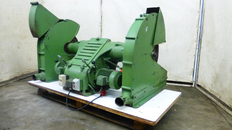 Doppelseitiger Schleif- und Polierbock für Scheiben Ø 800 mm