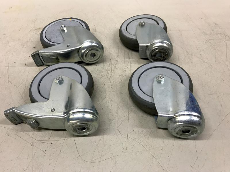 4 Stück Lenkrollen, Stammschwimmer Lenkrolle mit zentrischer Schraub Montage