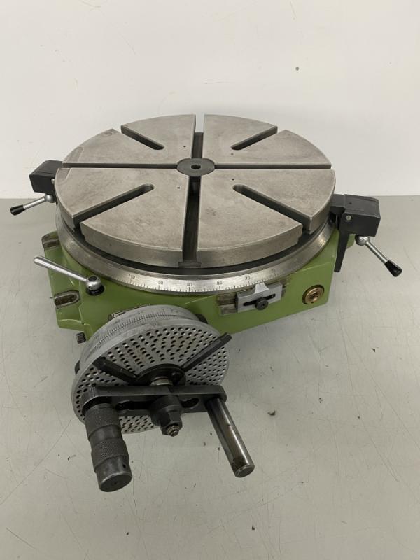 Rundtisch, Rundteiltisch mit Kurbel und Lochscheibe