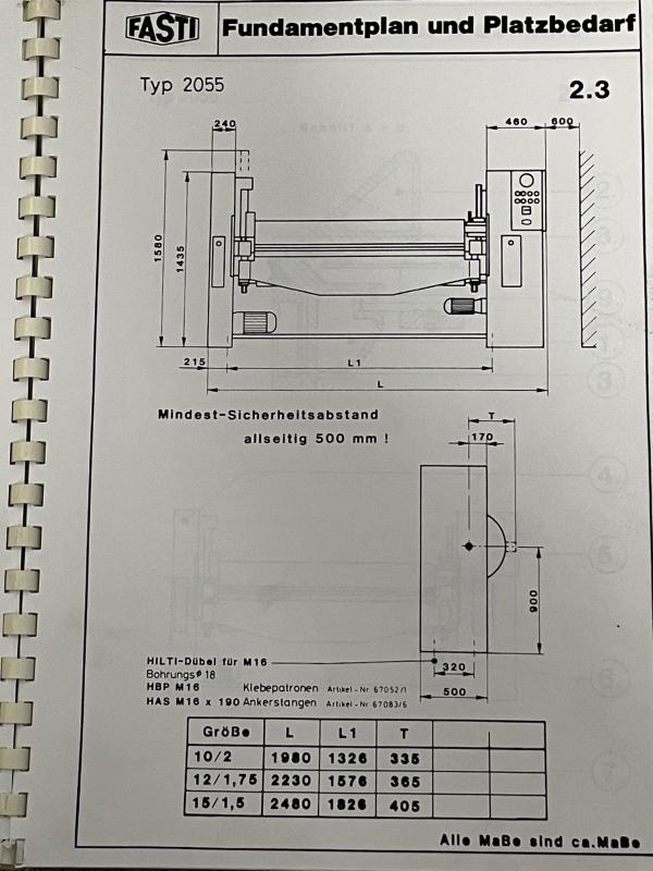 Betriebsanleitung für Schwenkbiegemaschine