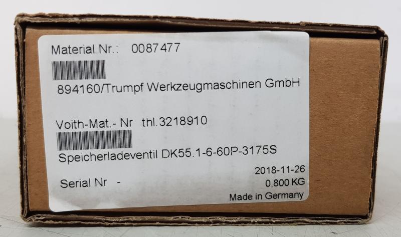 Druckbegrenzungsventil, Speicherladeventil NG6 (63-70) + 5 / 87477 passend für TRUMPF TC 500 / 1300 Druckbegrenzungsventil, Speicherladeventil NG6 (63-70) + 5 / 87477 passend für TRUMPF TC 500 / 1300