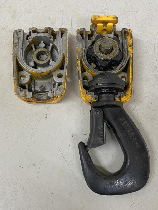 Kranhaken, Hubflasche, Unterflasche für Kettenzug, Lasthaken, 2-strängig