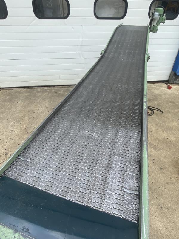 Z-Förderer, Förderband mit Metallgliederband, Metall-Gurtförderer, Bandförderer, Standförderer