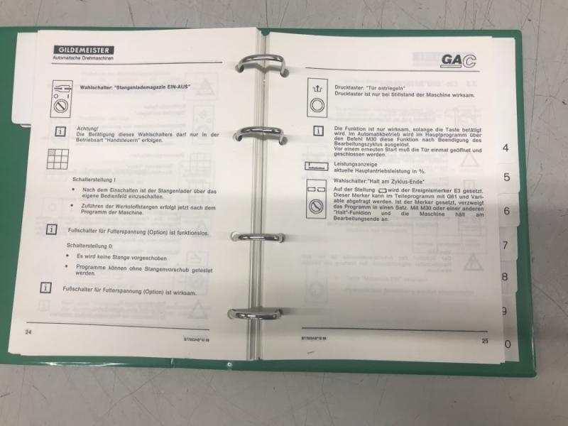 Betriebsanleitung, Bedienungsanleitung, Handbuch, Anleitung, Operation Manual, für CNC Drehmaschine