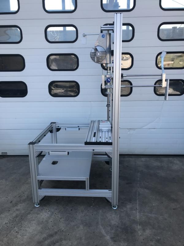 Handlinggerät, Handlingsystem, Manipulator für Schraubtechnik ALU-Systemprofil Gestell, Montageplatz