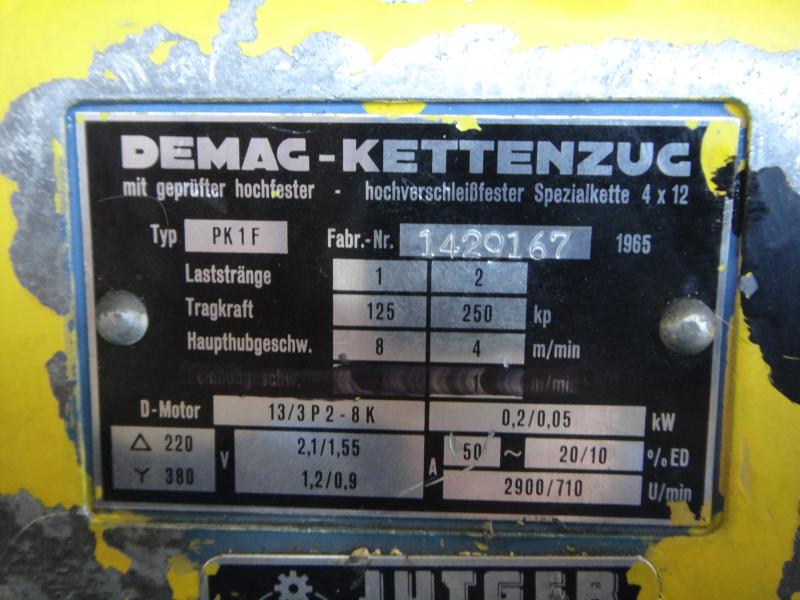 E-Kettenzug, Elektro Hubwerk, Kran