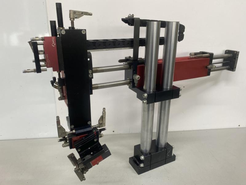 Pneumatischer Pick & Place Manipulator, Ladeeinheit wie Scara Roboter mit Parallel-Greifer