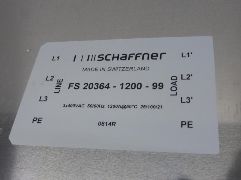 Hochstrom-EMV-Filter SCHAFFNER, 3 Phasen, 3x AC-Vorschaltgerät, Netzanschlußmodul, Netzfilter