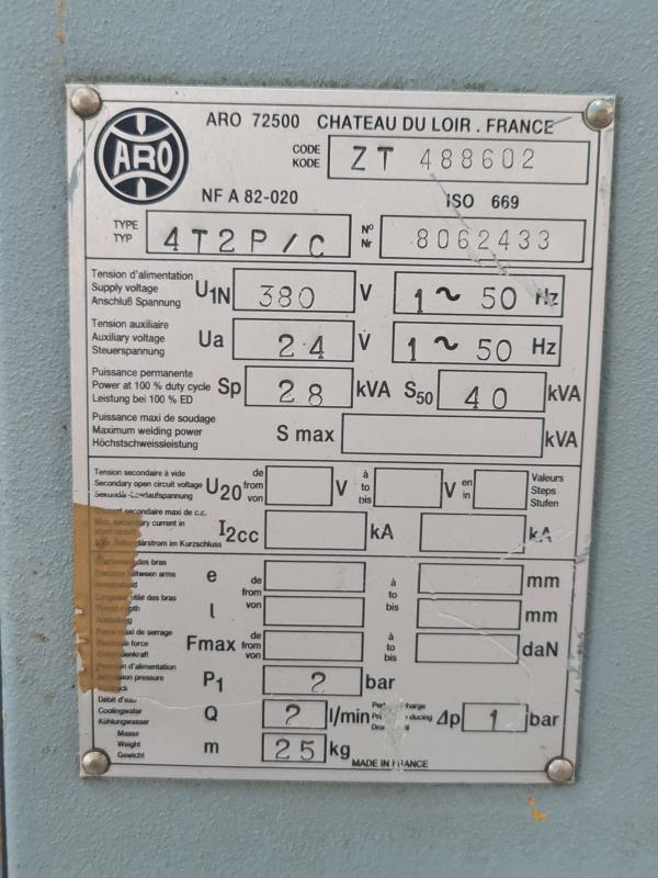Schweißsteuerung mit Thyristor- Leistungsteil für Punktschweißmaschinen DALEX, ARO, OERLIKON etc.