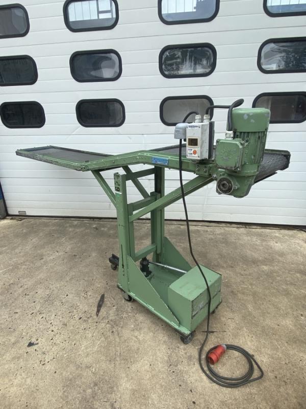 Z-Förderer, Förderband mit Metallgliederband, Metall-Gurtförderer, Bandförderer, Standförderer