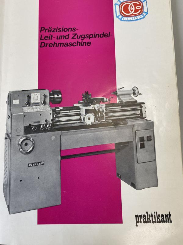 Bedienungsanleitung, Betriebsanleitung, Ersatzteilliste, Stromlaufplan für Drehmaschine