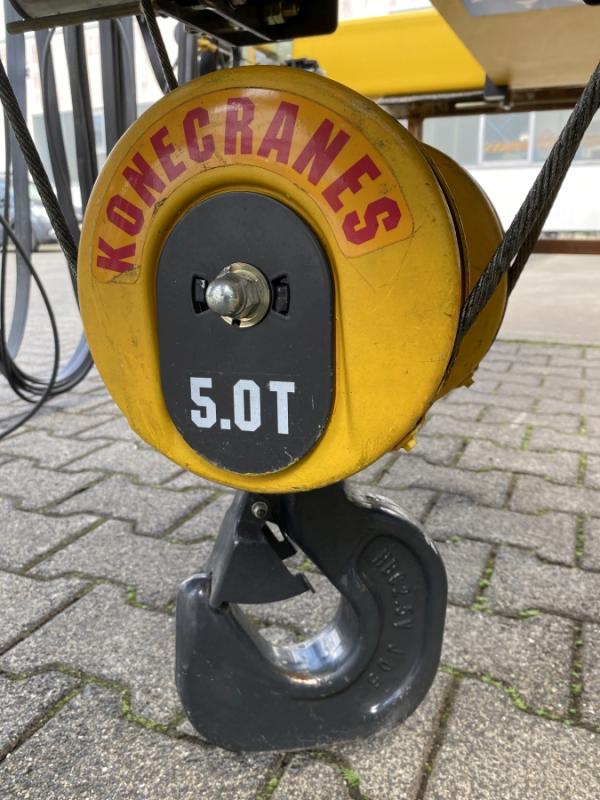 Einträger-Brückenkran mit Hubwerk, Kranbrücke 5 Tonnen, Spurweite 4650 mm
