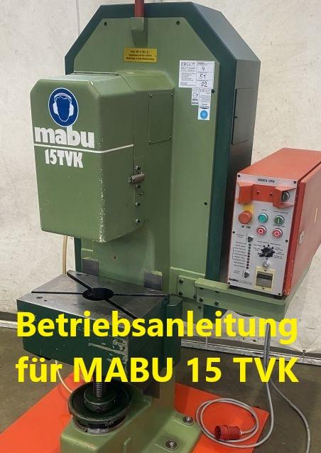 Betriebsanleitung für Einständer Exzenterpresse, Bedienungsanleitung 
