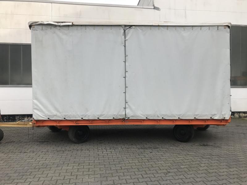 Plattform-Transportwagen, Schwerlastanhänger, Industrieanhänger mit 2-Achs Drehschemellenkung