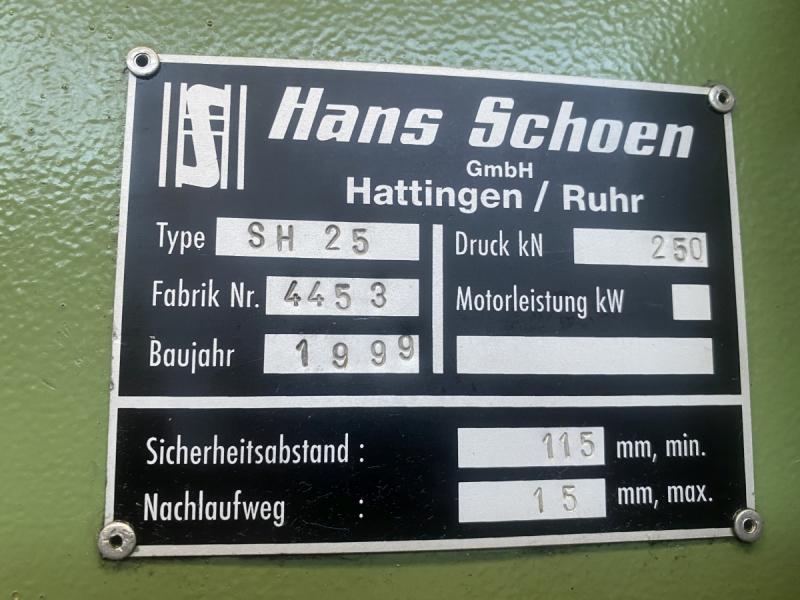 Doppelständer - Hydraulikpresse mit verstellbaren Festanschlag