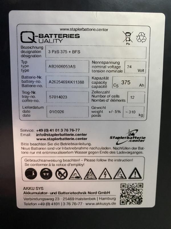 Elektro - Gehstapler, Deichselstapler + Neue Batterie