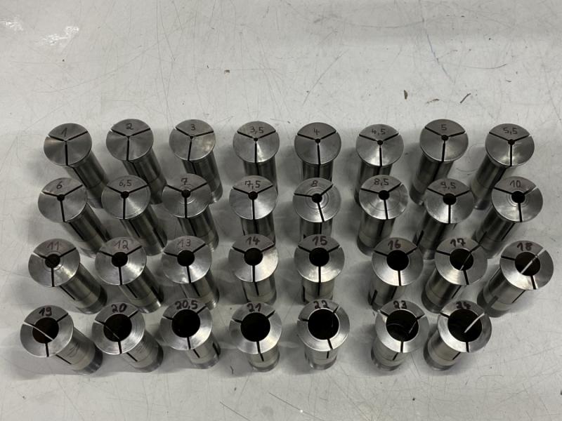 Spannzangensatz mit 31 Stück Zugspannzangen, Zug-Spannzangen mit Zugrohr