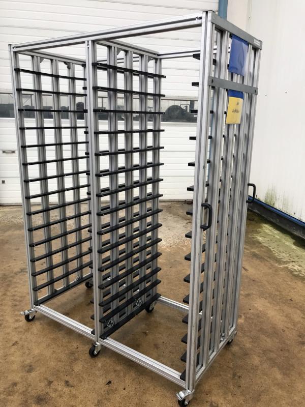 Regal aus Aluminium Systemprofil, Aluregal, Einschubregal, Aluminiumgestell