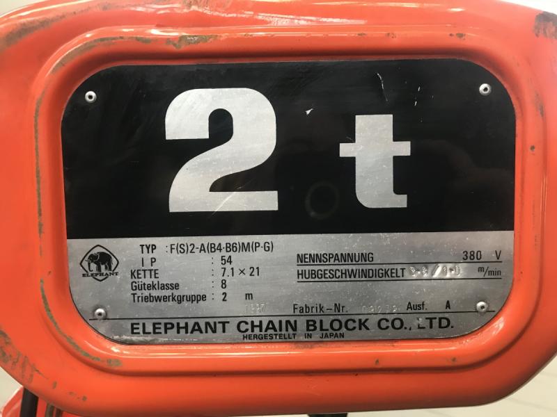 E-Kettenzug, Elektro Hubwerk, Kran 2000 kg