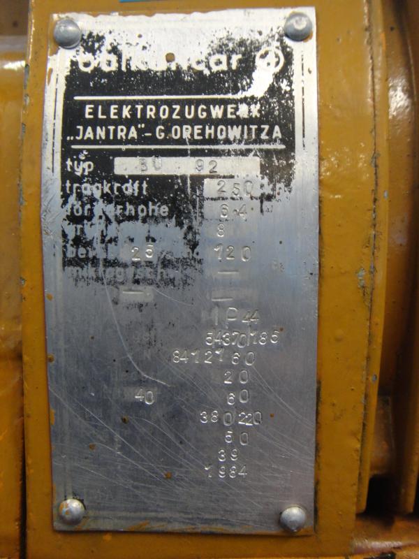 E-Kettenzug, Elektro Hubwerk, Kran