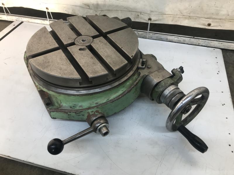 Rundtisch, Rundteiltisch mit Kurbel und Skala zum direkten und indirekten Teilen