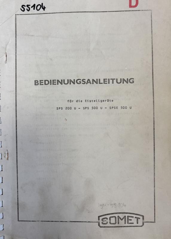 Betriebsanleitung Werkzeugvoreinstellgerät
