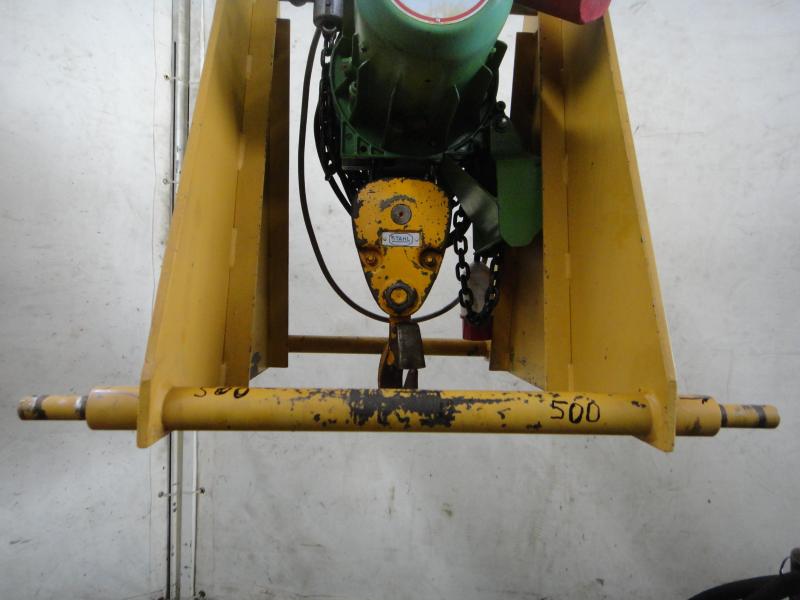 E-Kettenzug, Elektro Hubwerk, Kran 1250 kg mit Kranaufhängung für KBK2 2-Träger Kranbrücke