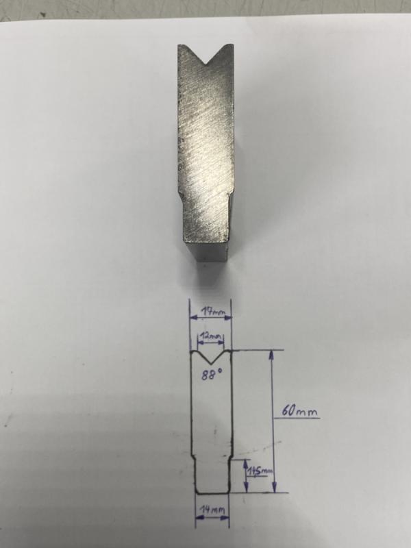 3-teilige Kantmatrize 915 mm, Abkantwerkzeug für Gesenkbiegemaschine