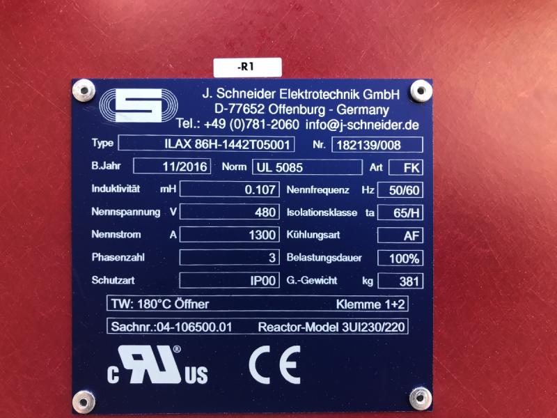 3 Phasen Netzdrossel, Drehstrom-Drosselspule, EMV-Filter,  Drossel für PV Anlagen