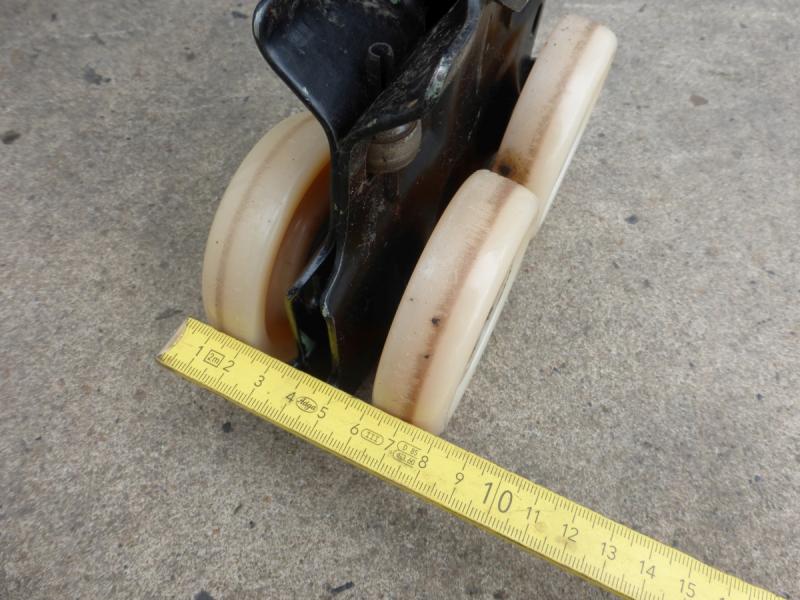 Laufwagen, Handfahrwerk für Kettenzug, Hängekranbahn, Kran Laufkatze, Fahrwerk, Rollfahrwerk, Zweischienenkatze