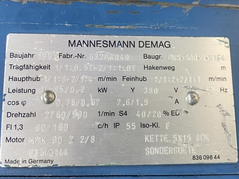 E-Kettenzug, Elektro Hubwerk, Kran 1000 kg