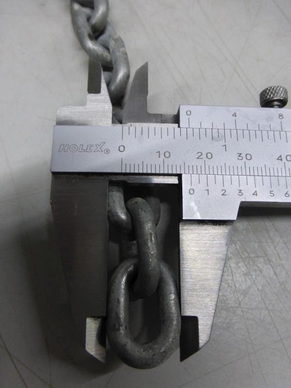 Lastkette für Kran, Anschlagkette, Gliederkette für Kettenzug DEMAG, Galvanisch verzinkte Rundstahlkette