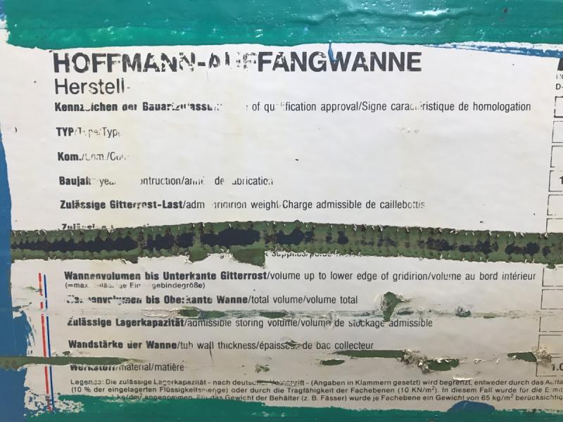 Auffangwanne, Lagerpalette für Gefahrstoffe