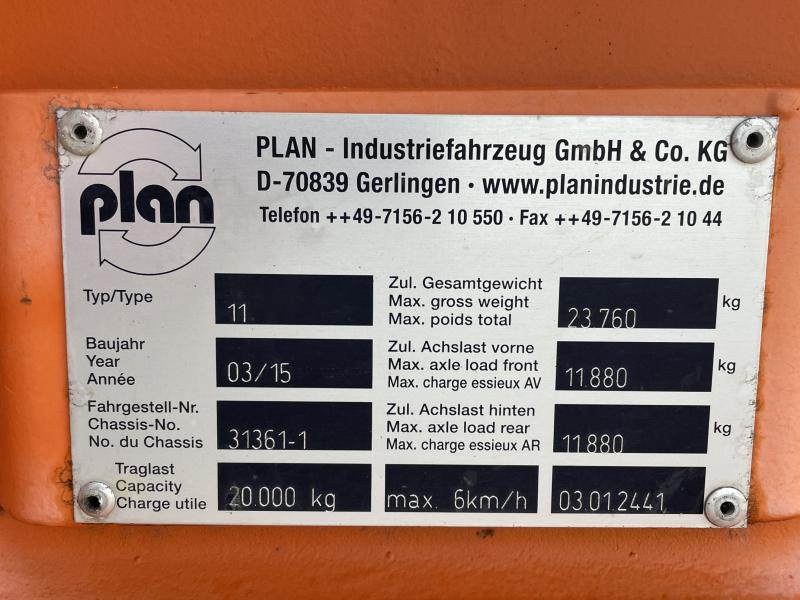 Plattform-Transportwagen, Schwerlastanhänger, Industrieanhänger mit 2-Achs Drehschemellenkung