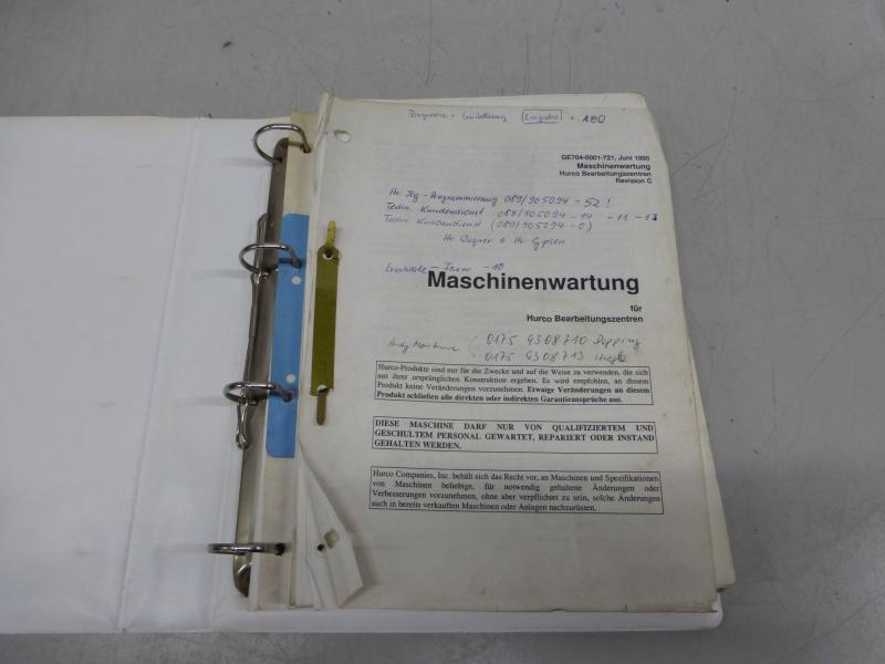 Bedienerhandbuch, Betriebsanleitung, Bedienungsanleitung, Programmieranleitung,  Handbuch, Anleitung für CNC Werkzeug Fräsmaschine