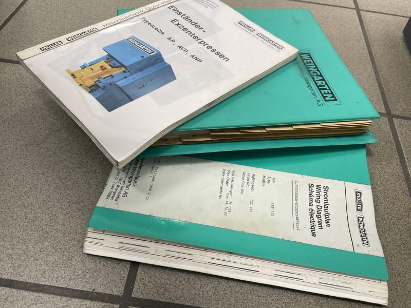 Betriebsanleitung für Einständer Exzenterpresse, Bedienungsanleitung Betriebsanleitung für Einständer Exzenterpresse, Bedienungsanleitung