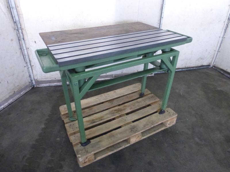 Aufspannplatte, Maschinentisch mit Metallunterbau, Aufspanntisch, Montagetisch
