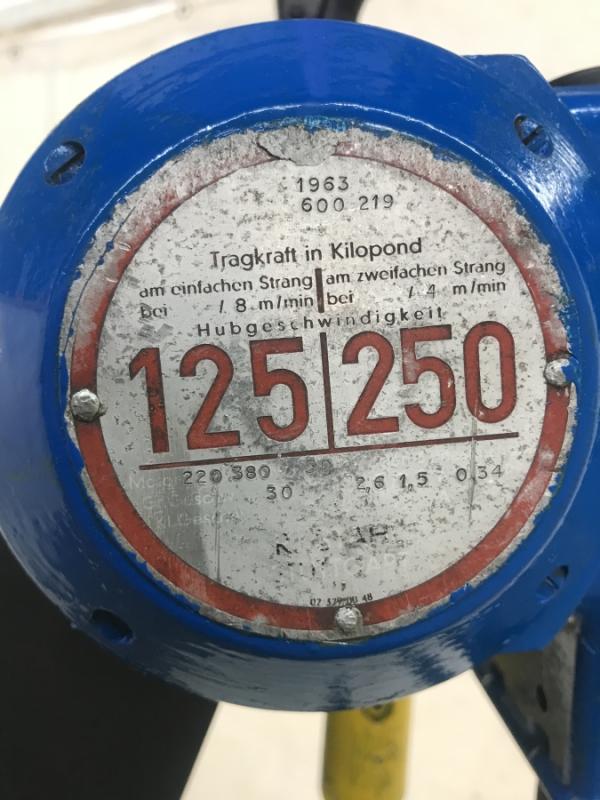E-Kettenzug, Elektro Hubwerk, Kran