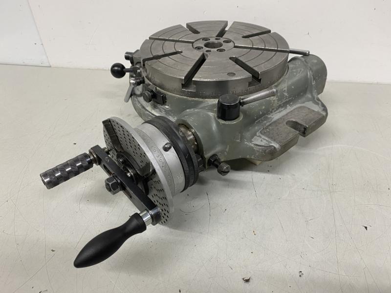 Rundtisch, Rundteiltisch mit Kurbel und Lochscheibe