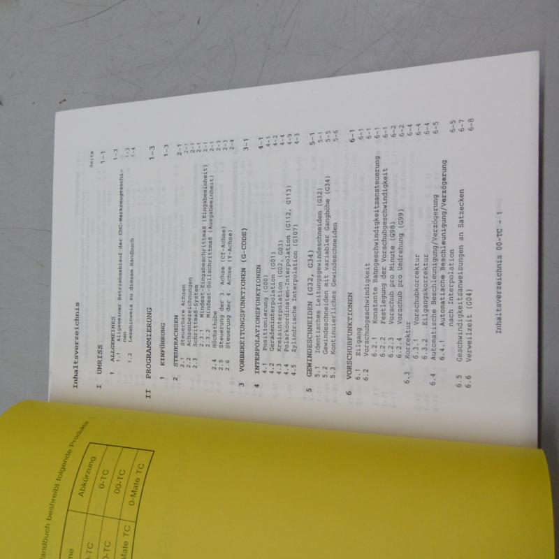 Handbuch Satz, Betriebsanleitung, Bedienungsanleitung, Maintenance Manual,  Operators Manual Fanuc Series O/OO für Drehmaschine, Drehbank, Lathe