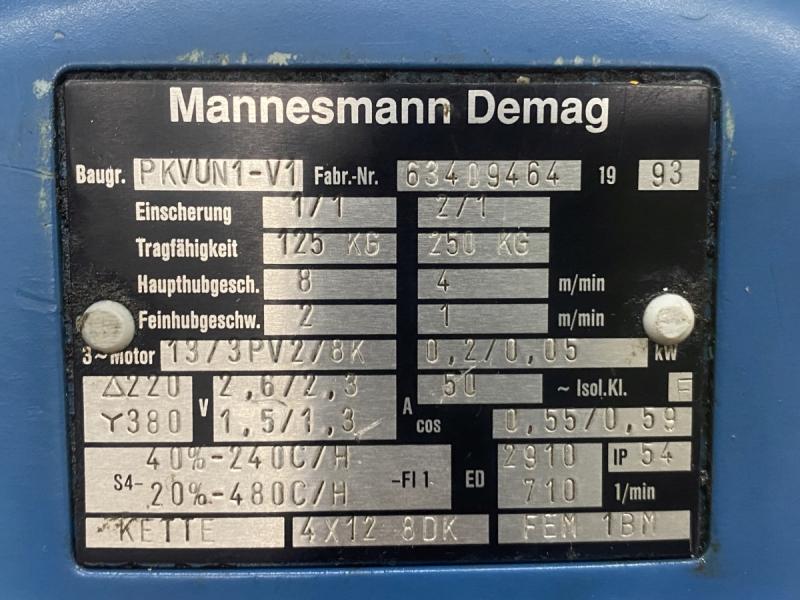 E-Kettenzug, Elektro Hubwerk, Kran