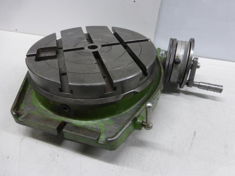 Rundtisch, Rundteiltisch mit Kurbel und Skala zum direkten und indirekten Teilen + Lochscheibe