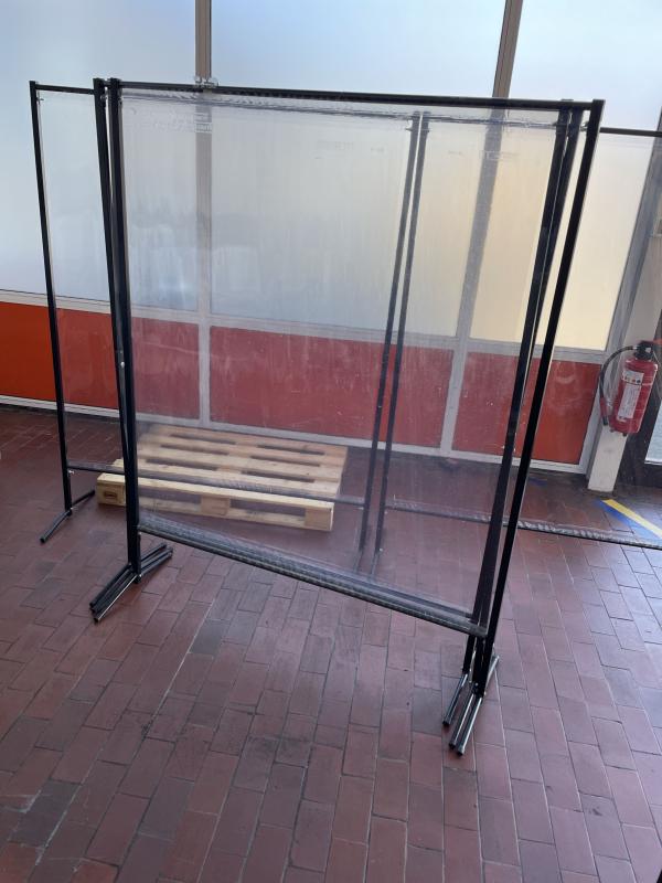 Folienwand, Schutzwand, Corona Spuckschutz mit PVC Folie, Schutzvorhang, Raumteiler 