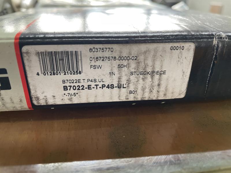 Spindellager B7022-E-T-P4S-UL, Präzisionslager  --  110-170-28 Kugellager, Wälzlager