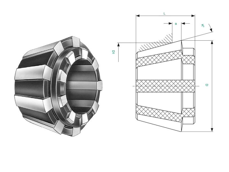 Spannzange, Druckspannzange, Rubber-Flex, Spannzangensatz Spannzange, Druckspannzange, Rubber-Flex, Spannzangensatz