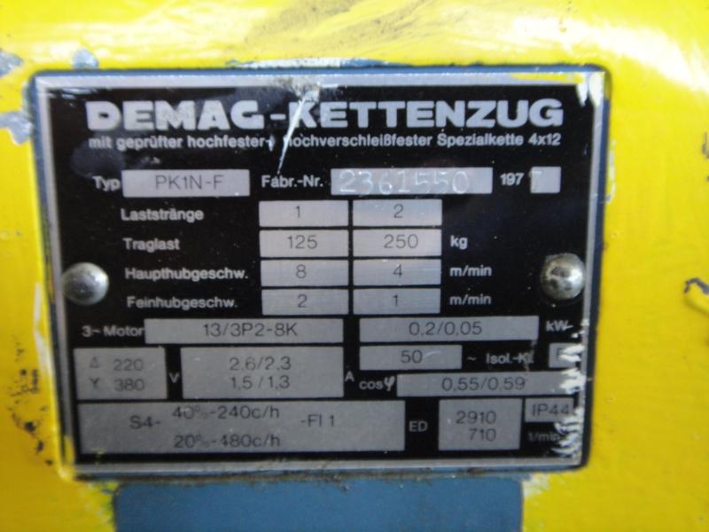 E-Kettenzug, Elektro Hubwerk, Kran