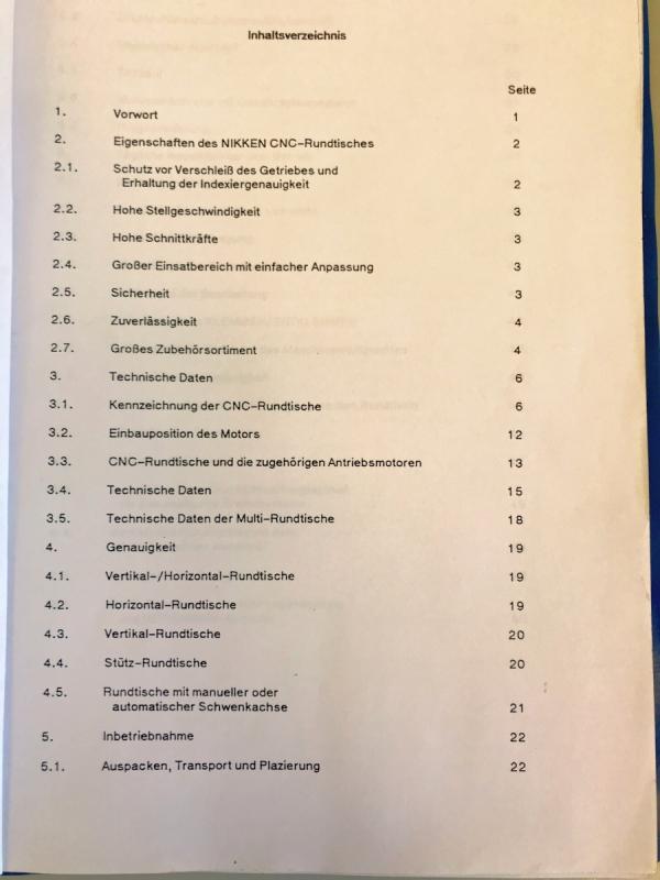 Bedienungsanleitung für CNC-Rundtisch, Rundteiltisch in Deutsch