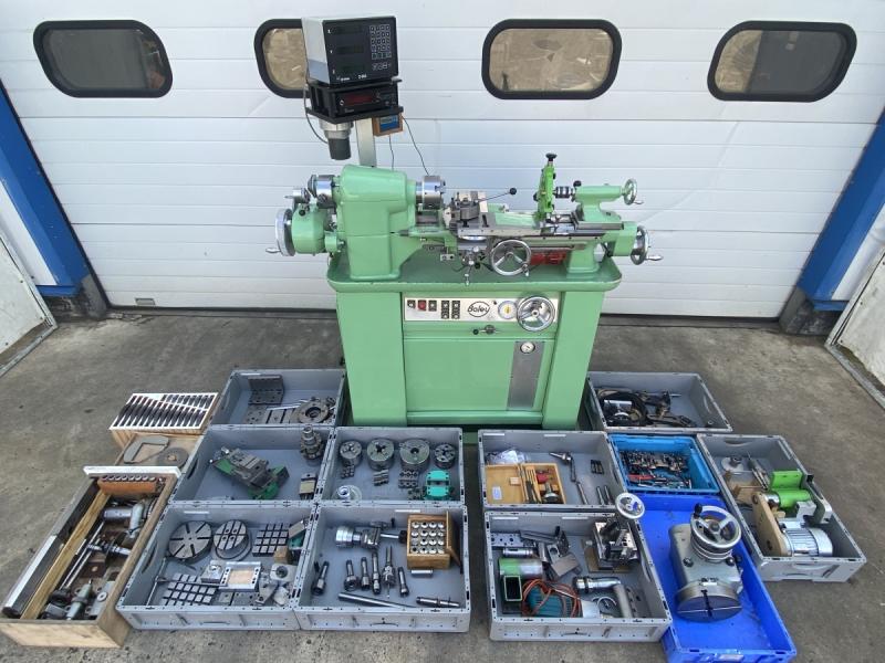 Universal Präzisions Drehmaschine mit viel Zubehör