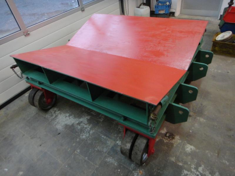 Schwerlast-Coilwagen, Transportwagen für den einfachen Transport mit einem Gabelstapler Schwerlast-Coilwagen, Transportwagen für den einfachen Transport mit einem Gabelstapler